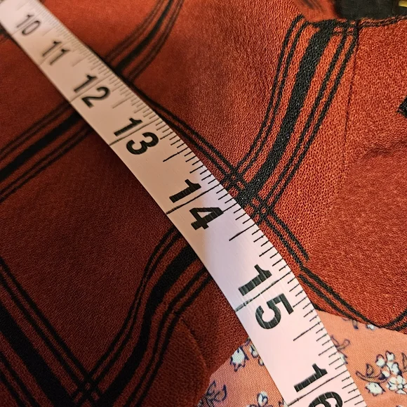 Gianni Bini Red Black Lace Plaid Whimsigoth Business Casual Midi Dress XS - Picture 11 of 16